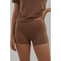 Toparlayıcı İz Yapmayan Seamless Örme Boxer 2001 Kahverengi