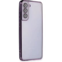 Mey İthalat Samsung Uyumlu Galaxy S21 Fe Kılıf Lensli Silikon - Mor