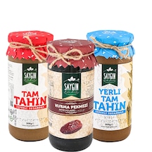 Saygın Tam Tahin + Yerli Tam Tahin + Hurma Pekmezi 3 x 500 G