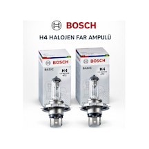 H4 Halojen Far Ampulü 12v 60/55w 472 Basic 2 Adet 3 Tırnaklı Uzun Ömürlü Yüksek Aydınlatma