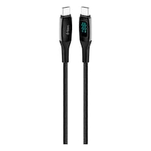 Ttec 2DK57S Alumicable Lcd USB-C – USB-C 100W PD/Qc 150 CM Hızlı Şarj/Data Kablosu Siyah