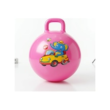 Nk Spor 55 Cm Pembe Zıp Zıp Pilates Topu - Tutma Saplı Zıplama Topu - Çocuk Ve Yetişkin Için Kondisyon Topu-kulplu Egzersiz Ve Oyun Topu Anti-burst