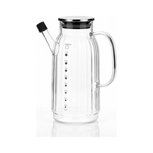 Cam Yağdanlık 1000 Ml Ölçü Göstergeli Silikon Uçlu Paslanmaz Kapaklı
