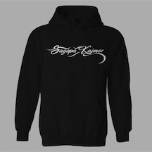 Oversize Unisex Siyah Sagopa Kajmer Baskılı Hoodie Siyah