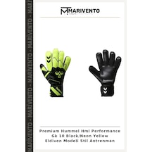 Marivento Premium Hummel Hml Performance Gk 10 Black/neon Yellow Eldiven Modeli Stil Antrenman Siyah - Sarı