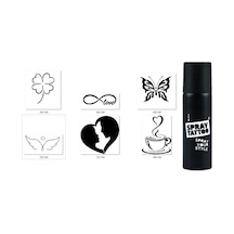 Airbrush Tattoo Sevgi Modelleri Spray Tattoo Geçici Dövme Yapma Seti Siyah Sprey Dövme Siyah