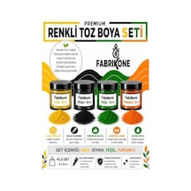 Toz Mum Boyası Seti 10 Cc 4 Lü Soya & Parafin Wax Için Sarı, Siyah, Yeşil, Turuncu Bkfab4srsyt10g Karışık