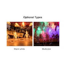 Besthome1 10 Adet Led Kafatası Işık Dizisi, Sabit Parlaklık, 2x Aa Hücre, Cadılar Bayramı Dekoru, Ev/hediye