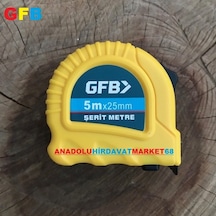 Gfb Çelik Şerit Metre 5 Metre 25 MM Kırılmaz Abs Plastik