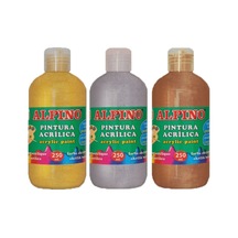 Alpino Akrilik Boya Şişe 250 Ml Metalik Bronz Dv000134 Çok Renkli