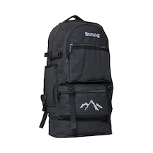 Unisex Körüklü Kanvas Kumaş Laptop Bölmeli Outdoor Sırt Çantası Dağcı Sırt Çantası Escp02 Siyah Siyah