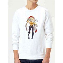 Anime Naruto Baskılı Beyaz Erkek Örme Sweatshirt (530944888)