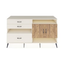 Hyperion Konsol 4 Raflı 3 Çekmeceli 2 Kapaklı 176x44x99 Aytaşı-çam/aytaşı Aytası/atlas Çam - Aytası
