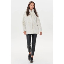 Only 15164600-onlvıda Faux Fur Coat Pumıce Stone Kadın Mont Ekru