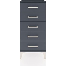 Arges Komodin 5 Çekmeceli 44x30x96 Antrasit-antrasit Antrasit
