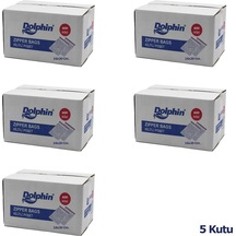 Dolphin Kilitli Şeffaf Buzdolabı Kilitli Saklama Poşeti Torba - 16x20 Cm. - 600 Adetlik 5 Kutu