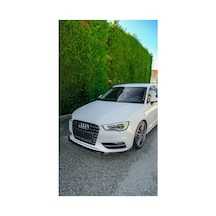 Audi A3 8v Sportback 2013-2016 Uyumlu Ön Lip Ön Tampon Eki Sportif Tasarım Parlak Siyah Görünüm