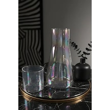 Noctea Borosilikat Cam Başucu Sürahi & Bardak Seti 1 Lt Şeffaf
