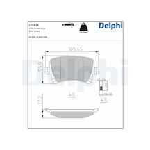 Skoda Octavia 3 Arka Fren Balatasi 2014-2019 Delphı Lp1824