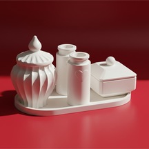 5'li Dekoratif Set - Ekonomik Seri - Decor - Pinterest - Bohem - İskandinav Tarzı - Vazo - Dekoratif Vazo - Obje - Biblo - Heykel - Hediyelik - Dekor Obje