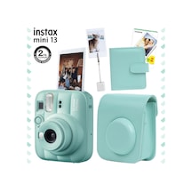 Instax Mini 13 Fotoğraf Makinesi Deri Çanta Albüm Kıskaç + 20'li Film Hediye Seti