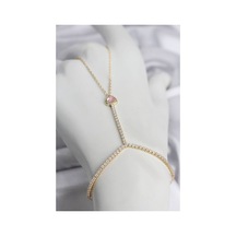 Gold Renk Pirinç Zirkon Taşlı Pembe Model Şahmeran Tj-sn771 Evimdeyokyok
