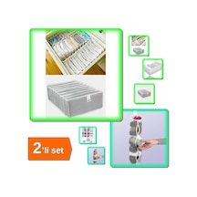 8 Gözlü Akordiyon Çekmece Düzenleyici + Asılabilir Temiz Çorap Düzenleyici - 2li Set X4x1p1 Belirtilmemiş