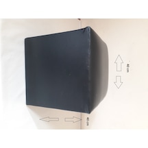 Nesilhomee-Ticaret Kare Suni Deri Kaplama Ayaklı Puf