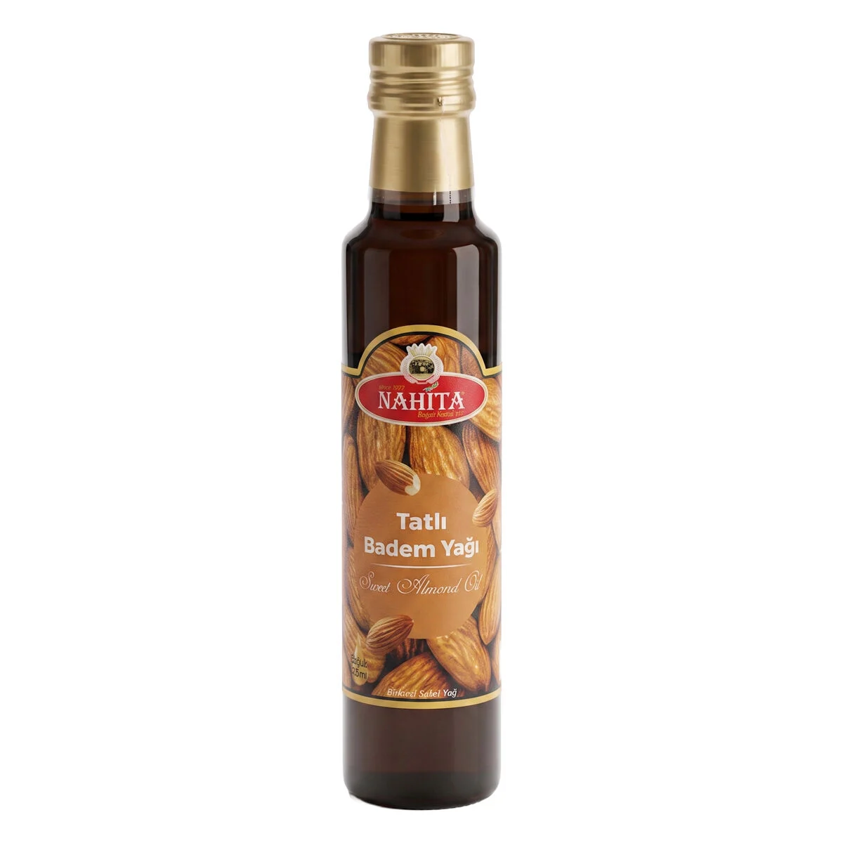 Nahita Tatlı Badem Yağı - %100 Doğal Soğuk Sıkım - 250 Ml