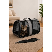 Fileli Kedi Ve Köpek Taşıma Çantası, Katlanabilir, 8 Kg, 42x25x28 Cm