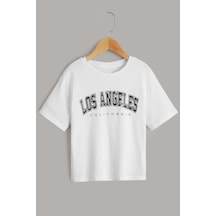 Uyguntarz Çocuk Los Angles Pamuklu Tshirt Beyaz