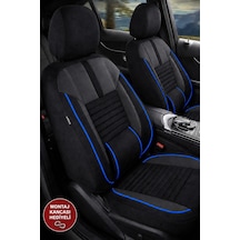 Peugeot 206 Shadow Mavi Tay Tüyü Oto Koltuk Kılıfı Tam Set-kolay Montaj-terletmez-ortopedik 1998-2012