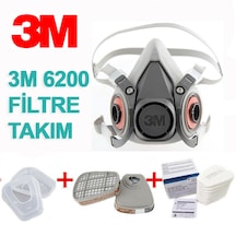 3M 6200 Orta Boy Yarım Yüz Mask + A1 Filtre Takım