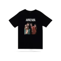 Stoned&Fame Maneskin Baskılı Unisex %100 Pamuk T-shirt SIYAH