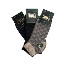 Paris Bambu Desenli Kısa Konçlu Erkek Patik Çorap 10 Adet Renkli