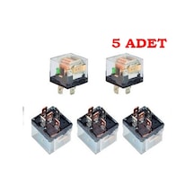 5 Adet Üniversal Röle 40 Amper Şeffaf 5 Uçlu 12V Role N11.2879