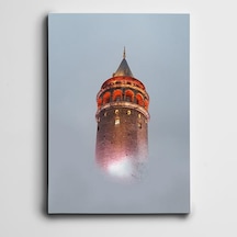 Galata Kulesi Mini Dekoratif Dev Boyut Kanvas Tablo 100 X 140 Cm