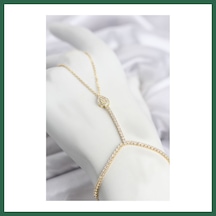Bezos Gold Renk Pirinç Zirkon Taşlı Damla Model Şahmeran Bzs01