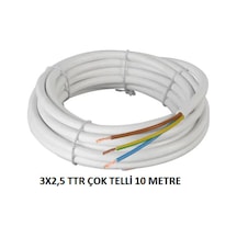 3X2.5 Ttr Topraklı İzolasyonlu 10 Metre Kablo