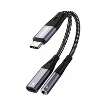 Go Des Gd-uc162 3.5mm Jack Girişli Type-c 2in1 Şarj Ve Ses Kablosu Siyah