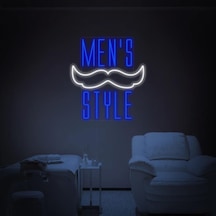 Men S Style Bıyık Neon Led Tabela