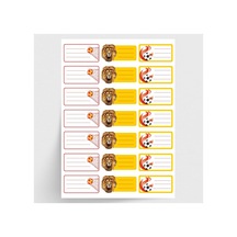Sarı-kırmızı İsimlik Okul Etiketi, Sticker Seti, 210 Adet