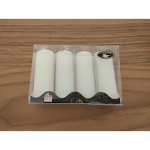 4'Lü Kokusuz Beyaz Bozkurt Silindir Mum 3.5*9Cm (361460208)