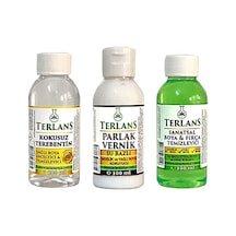 Terlans Yağlı Boya Seti Yardımcı Malzemeler 3x100 Ml Terebentin - Vernik - Boya Temizleyici 0,15 L