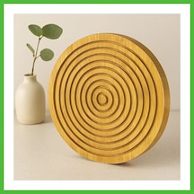 Vaveni Ahşap Bambu Sunum Tepsisi 28 Cm - Çift Taraflı Arz