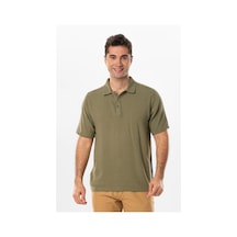 Violet Kısa Kol Foça Düğmeli Erkek Yazlık Tshirt Haki Hk-haki Haki