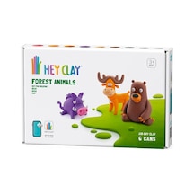 Hey Clay Hava İle Kuruyan Kil 6'lı Kutu - Orman Hayvanları Ayı, Geyik, Yaban Domuzu