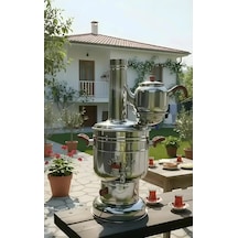 Vezir-iş 4 Litre Kömürlü Semaver Kırmızı Kulp