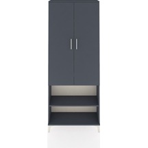 Arges Dolap 4 Raflı 2 Kapaklı 88x30x221 Antrasit-antrasit Antrasit