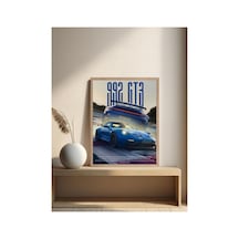 Porsche Doğal Ahşap Çerçeveli Tek Parça Dekoratif Tablo Çok Renkli - 819002001 Çok Renkli